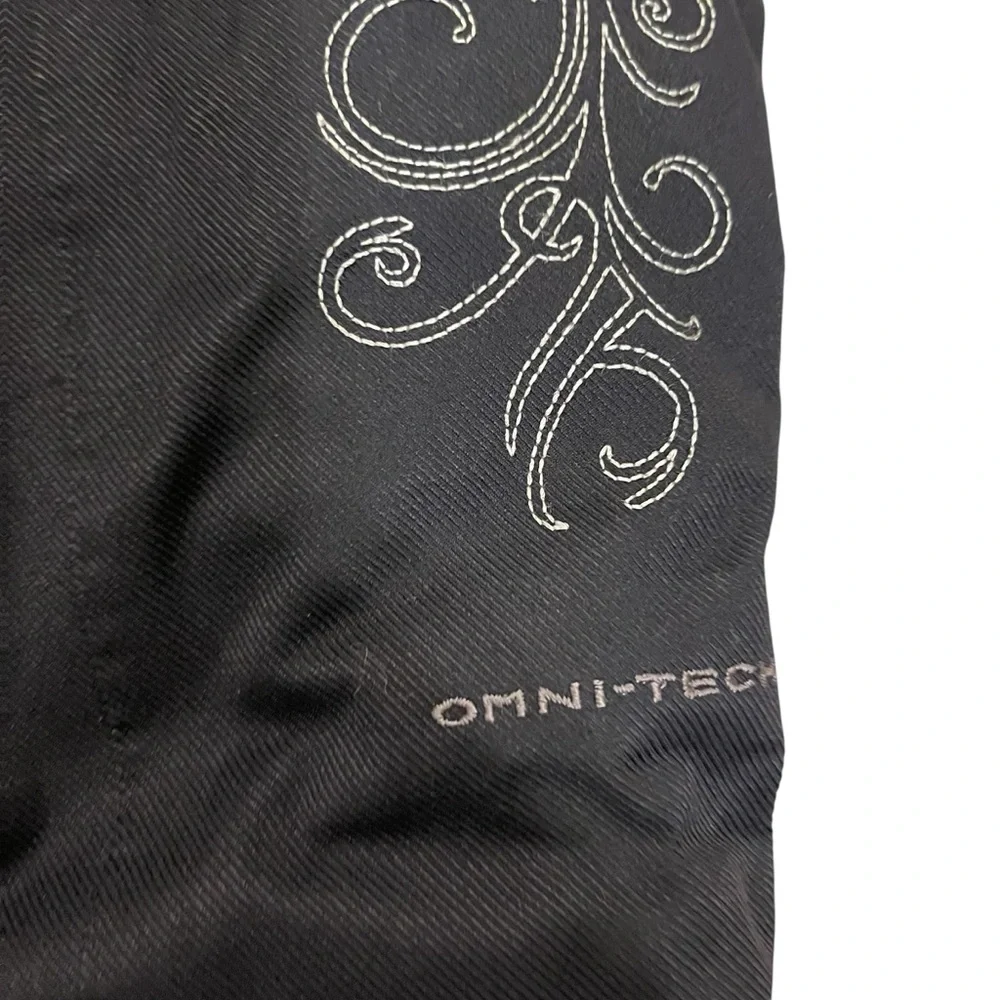 Columbia Titanium Omni-Tech Black Ski Jacket  Coat  Embroidered Detail Women’s - Picture 6 of 12